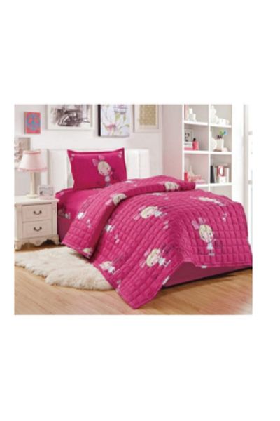 Moon 3-Piece Microfiber Single Size Pink Compressed Quilt Set 200x150cm
