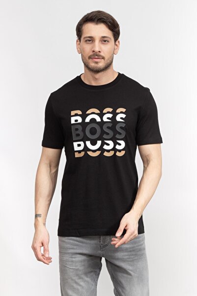 BOSS Tiburt Erkek Bisiklet Yaka T-Shirt