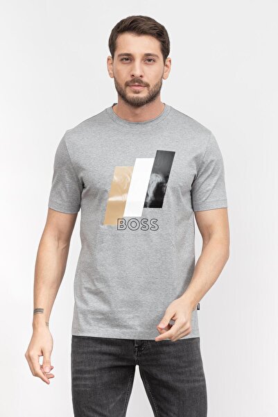 BOSS Erkek Bisiklet Yaka T-shirt
