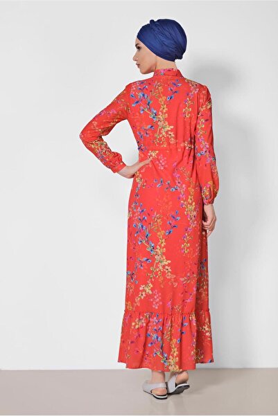 Alvina 4048 Model Flower Patterned Dress