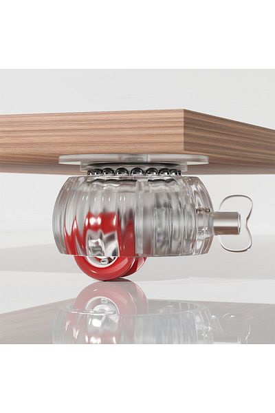 Choice transparent-4Pcs 4Pcs Self Adhesive Type Mute Ball Universal Wheel With Brakes Strong Furniture Cast