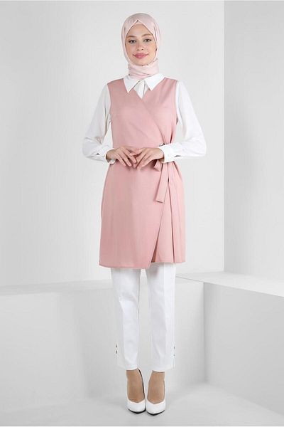 Alvina Belted Wrap Vest 43875