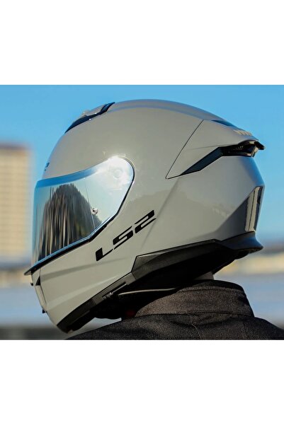 LS2 Stream 2 Nardo Gri Kapalı Motosiklet Kaskı Gri Camlı