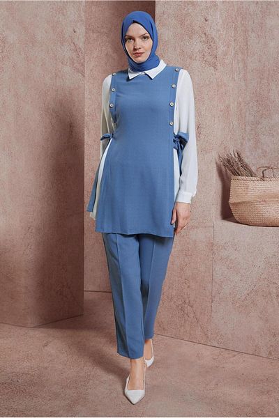 Alvina COSTUME PANTALONI GULER DE CAMASĂ 43923