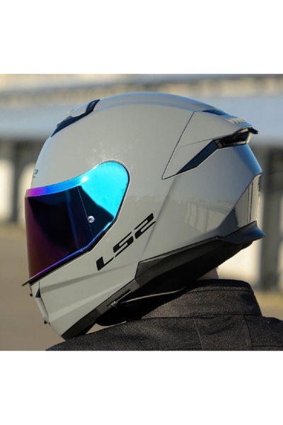 LS2 Stream 2 Nardo Gri Full Face Motosiklet Kaskı Gökkuşağı Camlı