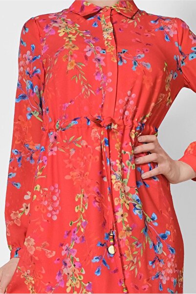 Alvina 4048 Model Flower Patterned Dress