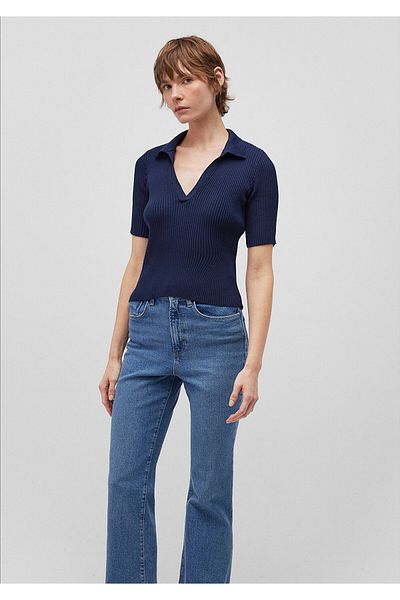 Mavi Polo Collar Navy Blue Sweater Fitted / Fitted Cut 1710491 -84371