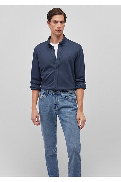 Mavi Πλεκτό πουκάμισο Navy Blue Slim Fit - 0211110 -81583