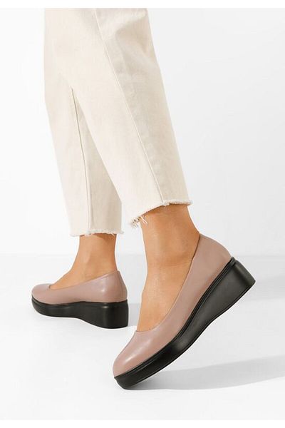 B T Shoes Pantofi casual cu platformă Milanca nude