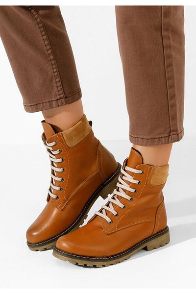 B T Shoes Ghete dama piele Pantonia camel