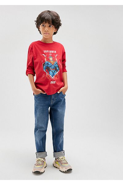 Mavi Superman Printed Red Regular Fit T-shirt - 6610239 -70477