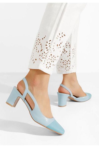 B T Shoes Pantofi Slingback Emesa Bleu