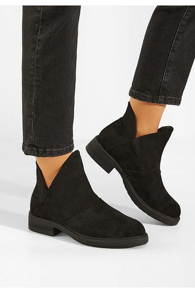 B T Shoes Ghete dama negre Lariva