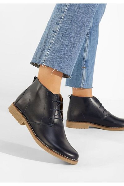B T Shoes Ghete dama piele navy Kalisa V2