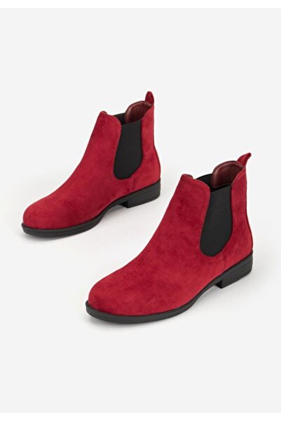 B T Shoes Zelmira women's red chelsea boots