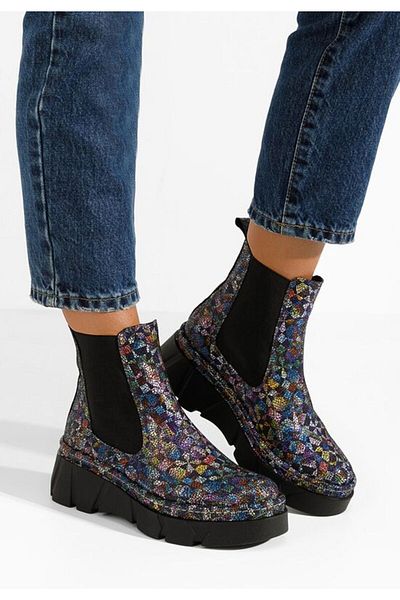 B T Shoes Ghete chelsea dama Avelyn V5 multicolore