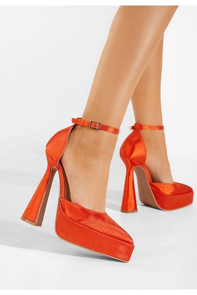 B T Shoes Pantofi Cu Toc Si Platforma Orange Irania