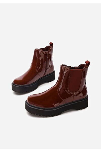 B T Shoes Ginger women's red chelsea boots