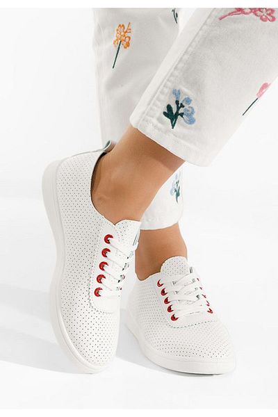 B T Shoes Pantofi casual dama Calista V3 albi