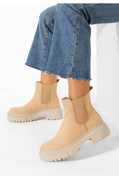 B T Shoes Aretha women's chelsea boots camel