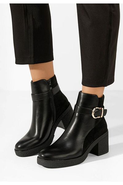 B T Shoes Ghete cu toc Hasina negre