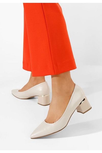 B T Shoes Pantofi cu toc gros Maera bej