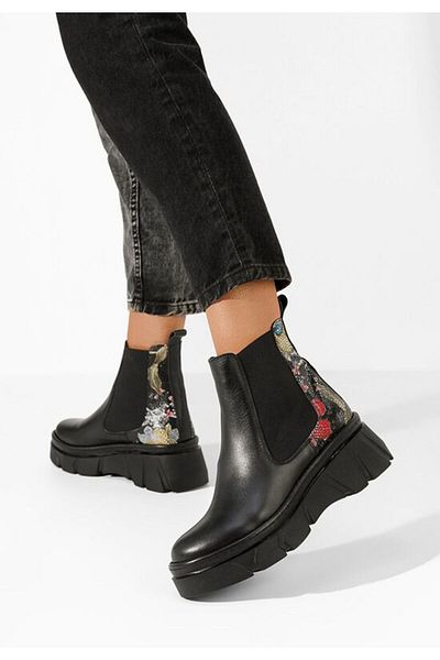 B T Shoes Ghete chelsea dama Avelyn V5 negre