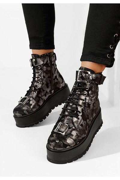 B T Shoes Astrid women's multi-colored leather boots