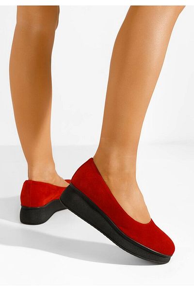B T Shoes Cantoria V2 red platform shoes