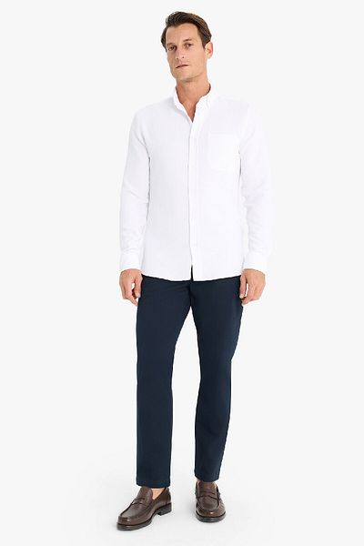 DeFacto Slim Fit Slim Fit Polo Neck Textured Long Sleeve Shirt T2066Az25Sp
