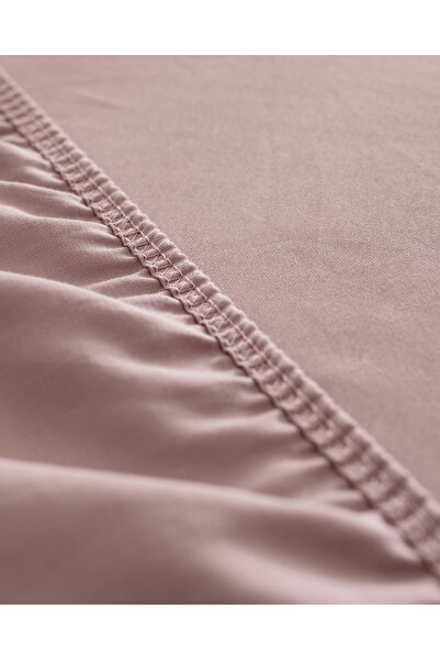 Madame Coco Ciel Single Plus 100% βαμβακερό ελαστικό σατέν σεντόνι - ανοιχτό δαμάσκηνο