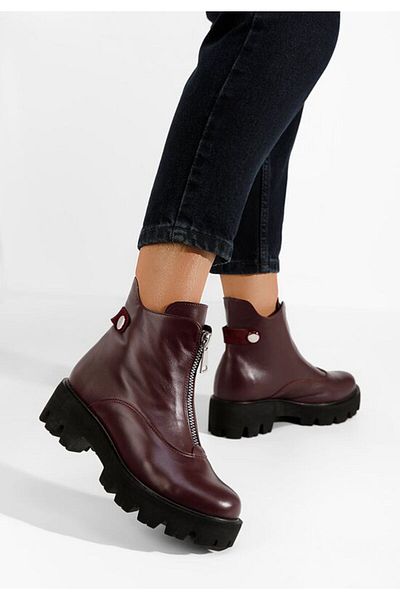 B T Shoes Women's boots in dark blue Velora leather