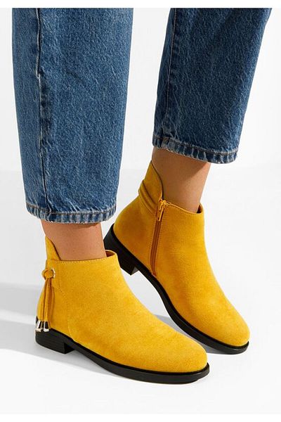 B T Shoes Yellow women's boots Dezara