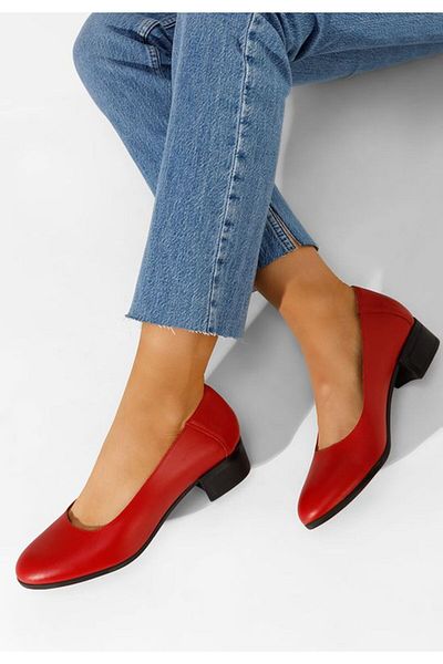 B T Shoes Women's red genuine leather shoes Montremy