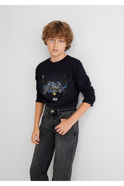Mavi Black Batman Printed Regular Fit T-shirt - 6610238 -900