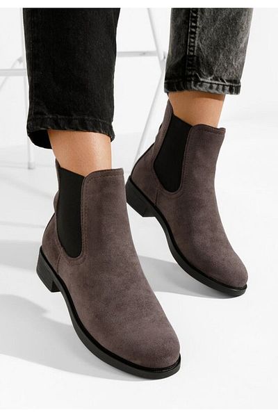B T Shoes Women's grey chelsea boots Zelmira