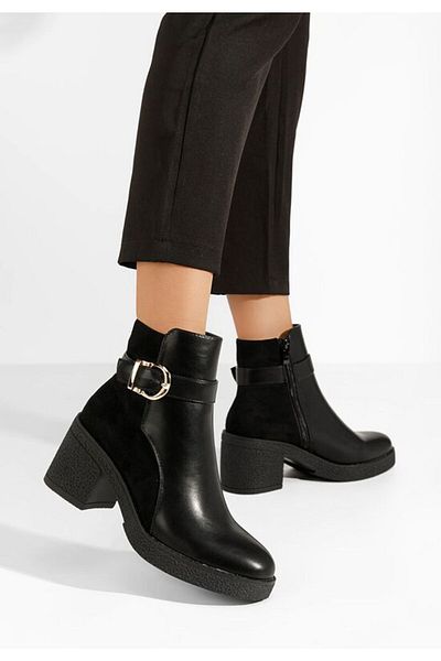 B T Shoes Ghete cu toc Hasina negre