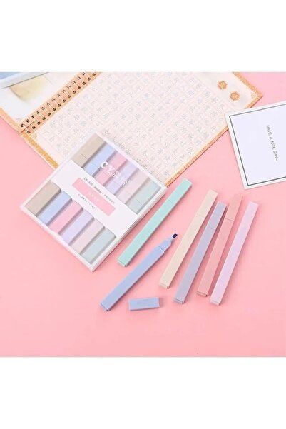 keyfisepet en keyifli sepet Ultra Soft Pastel Renkler 6 Lı Fosforlu Kalem