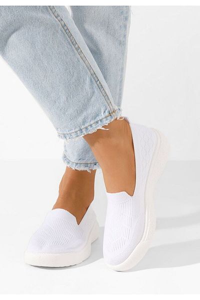 B T Shoes Pantofi casual dama Akova albi