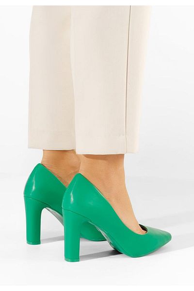 B T Shoes Pantofi Cu Toc Gros Devina V3 Verzi