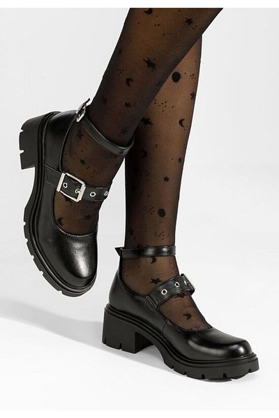 B T Shoes Pantofi cu toc gros Khalilah negri