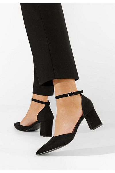 B T Shoes Pantofi Cu Toc Gros Alivila V2 Negri