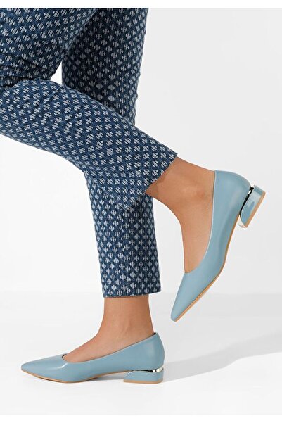 B T Shoes Γόβες με χαμηλό τακούνι Bertesa V2 Γαλάζιο