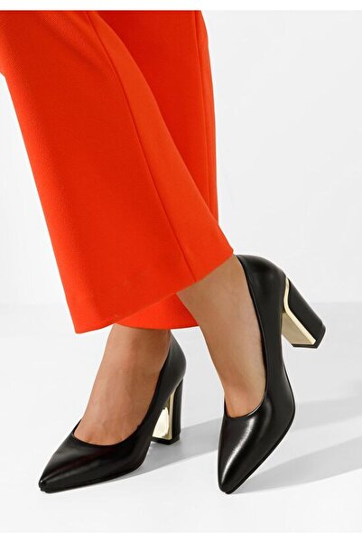 B T Shoes Γόβες με χοντρό τακούνι Sireda μαύρα