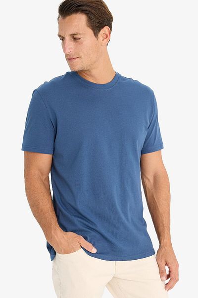 DeFacto 100% bavlna Nové Regular Fit Crew Neck Základní jednobarevné tričko s krátkým rukávem V7699az25sp