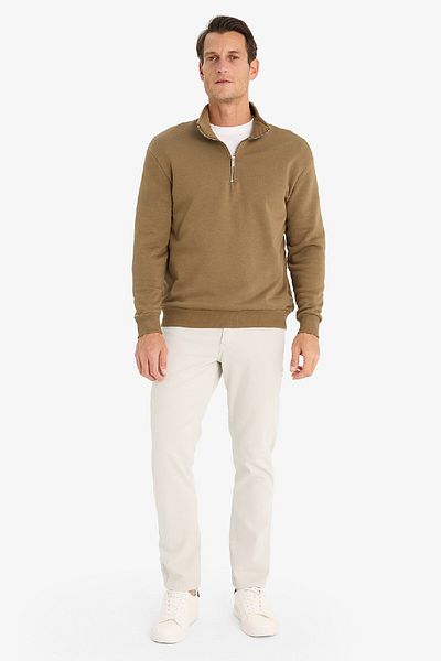 DeFacto Άνετο φούτερ με φερμουάρ γιακά Comfort Regular Fit X7405az24au