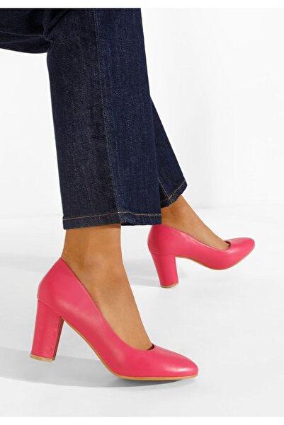 B T Shoes Pantofi Cu Toc Gros Bonanza Fucsia