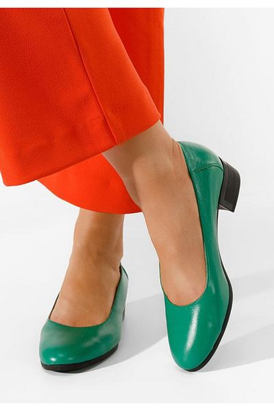 B T Shoes Pantofi dama piele naturala Montremy verzi