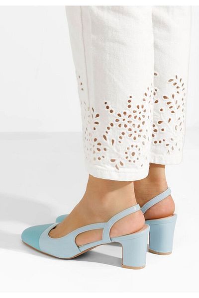 B T Shoes Pantofi Slingback Emesa Bleu