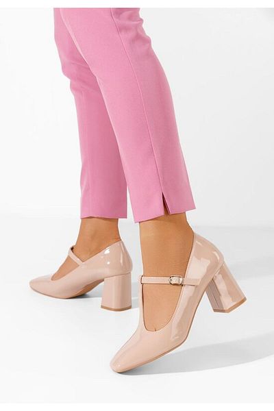 B T Shoes Mevana beige high heel shoes